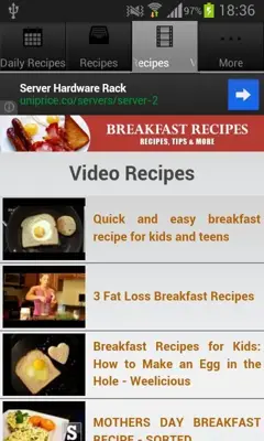 Breakfast android App screenshot 1